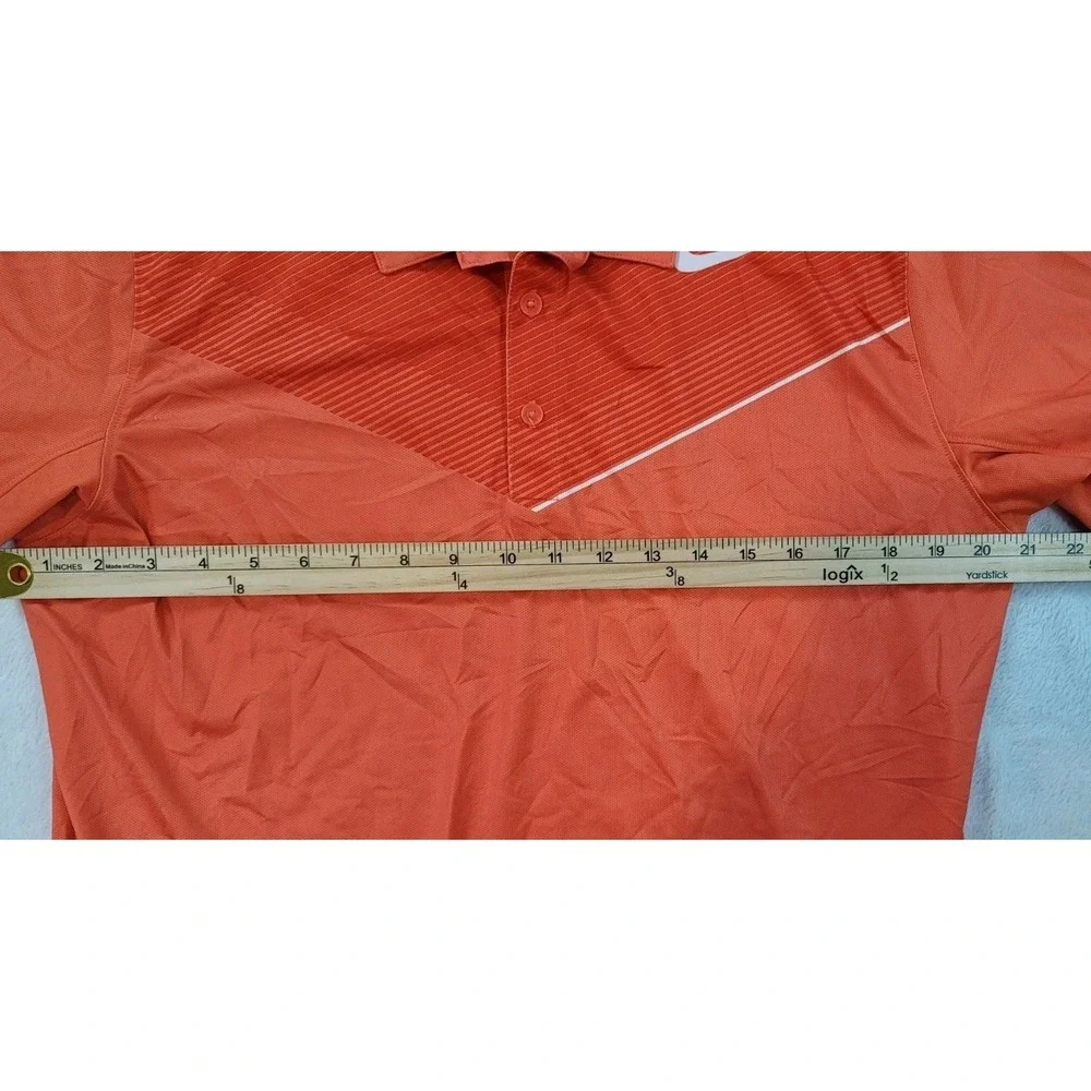 Nike Golf Dri-Fit Men's Size M Standard Fit Golf Polo Shirt Orange Polyester‎